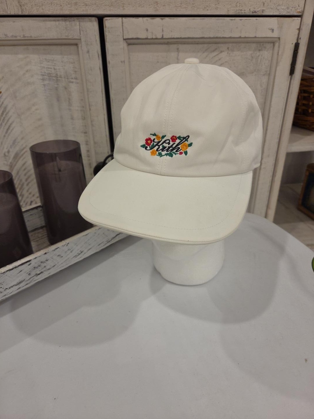 Kith Women Spring Classics II Floral Embroidered Ivory Cap Hat